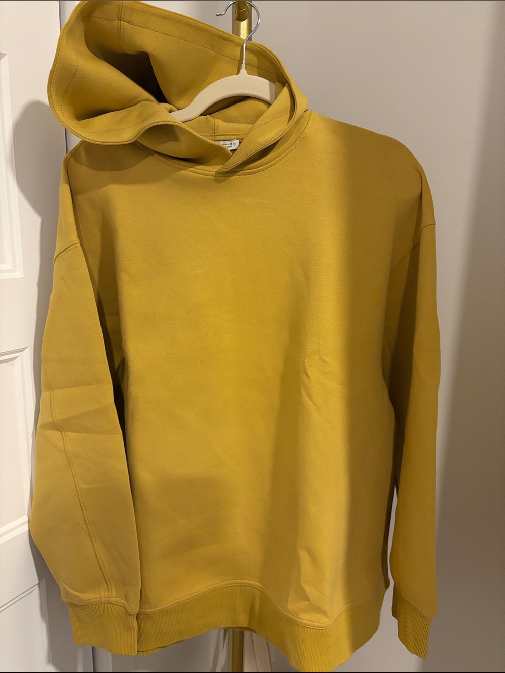 Women's Mustard Yellow Pullover Hoodie Sweatshirt